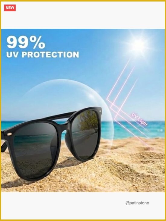Polarized Square Sunglasses with UV400 Protection, 2 Pack, Lightweight main image 6